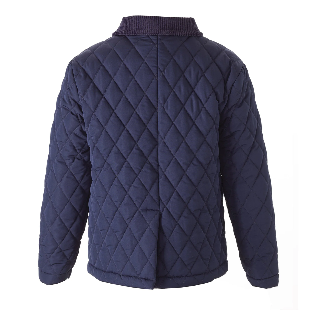 Quilted Jacket in Navy back