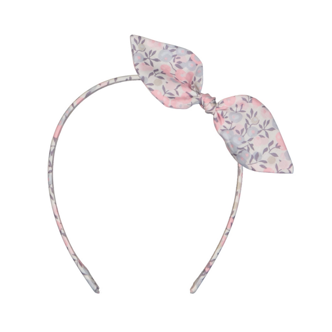 Rabbit Bow Headband - Liberty Pink Hyacinth front