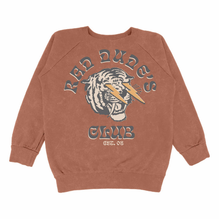 Rad Dudes Club Sweatshirt in Mineral Brick back