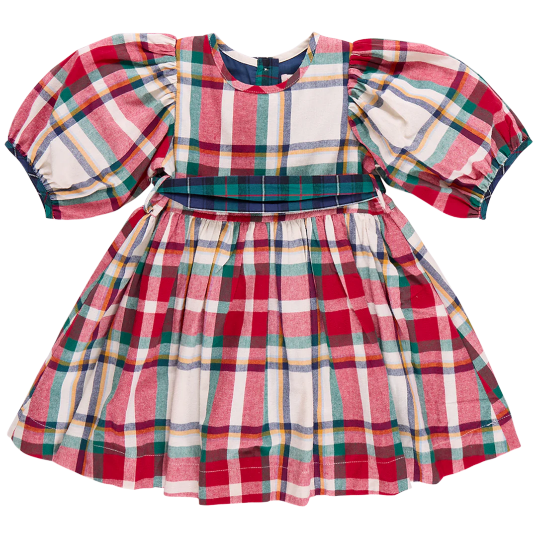 Ruby Dress - Holiday Tartan front