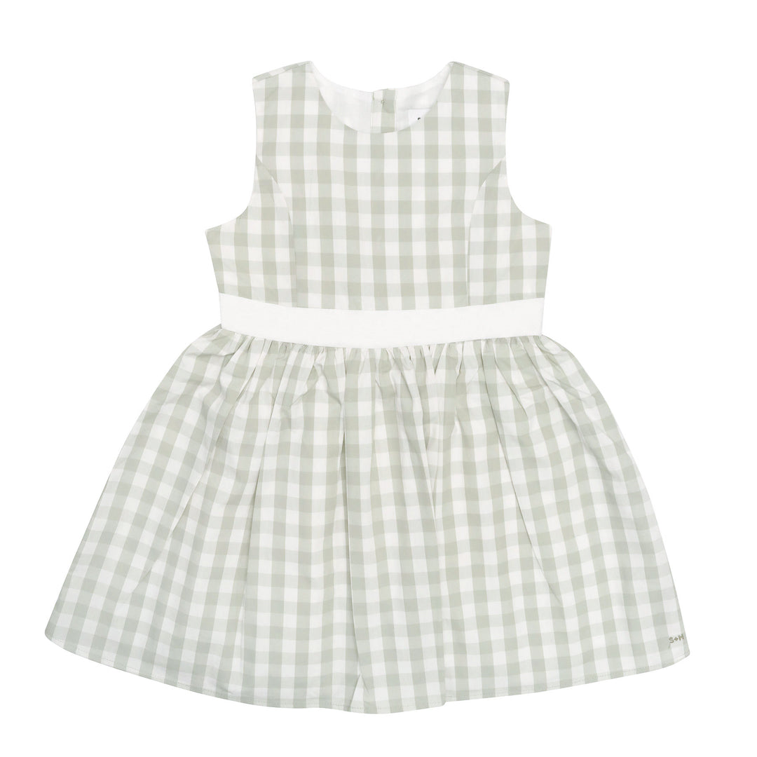 green gingham dress