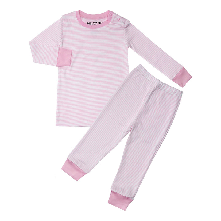 Classic Stripe Pajama Set in Pink