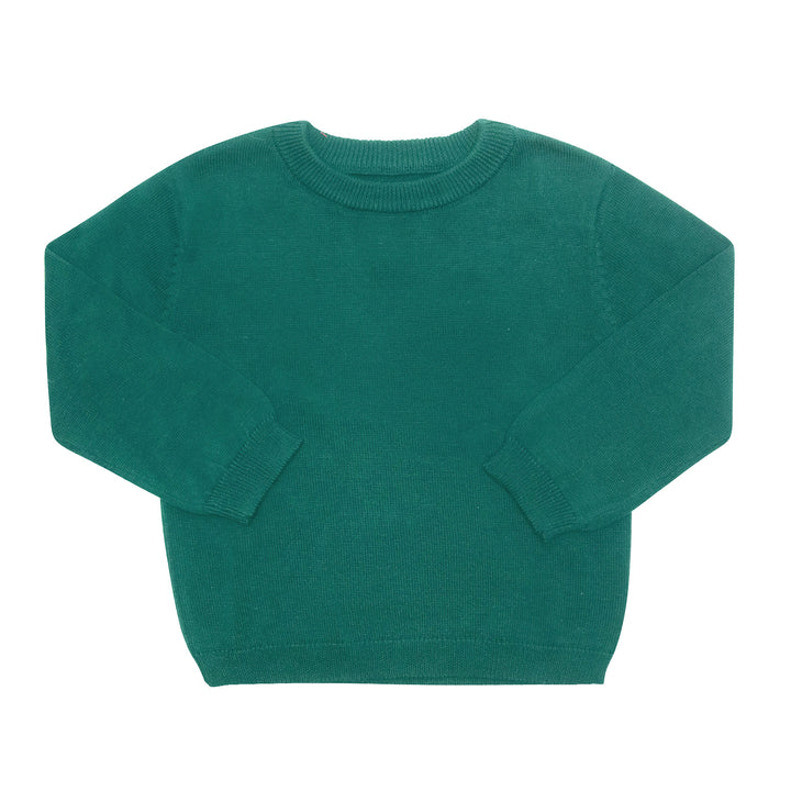 green crewneck sweater