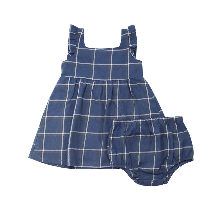 navy plaid jumper set