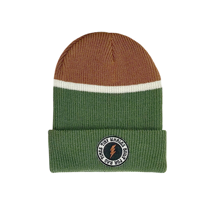 Explorer Beanie in Sage and Rust front