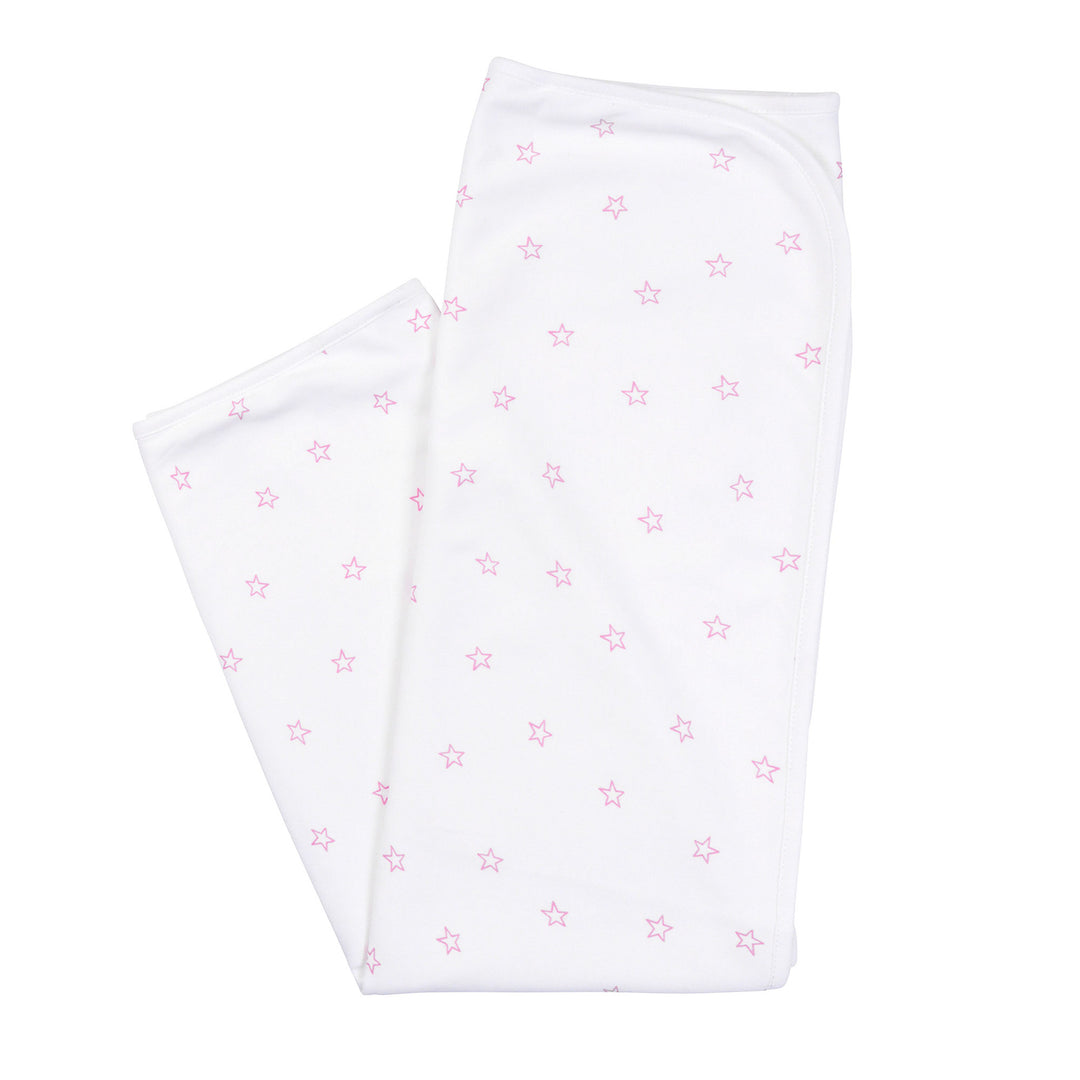 tiny stars blanket in pink