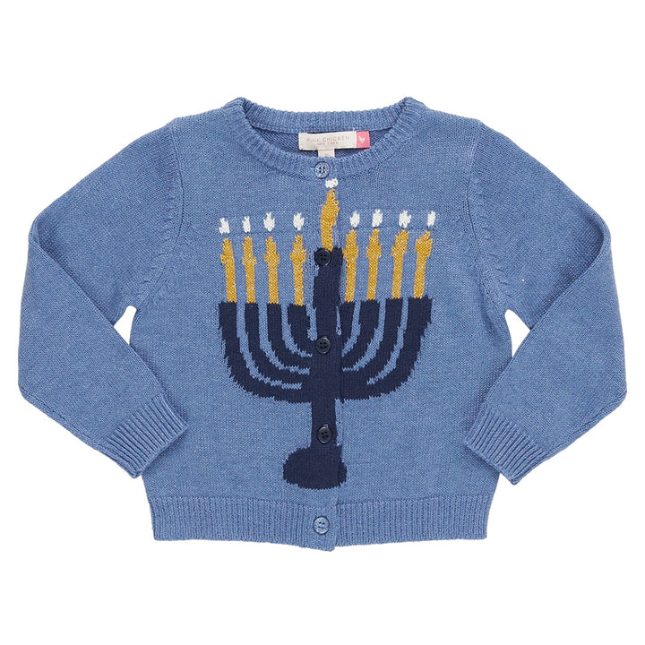 Maude Sweater - Blue Menorah