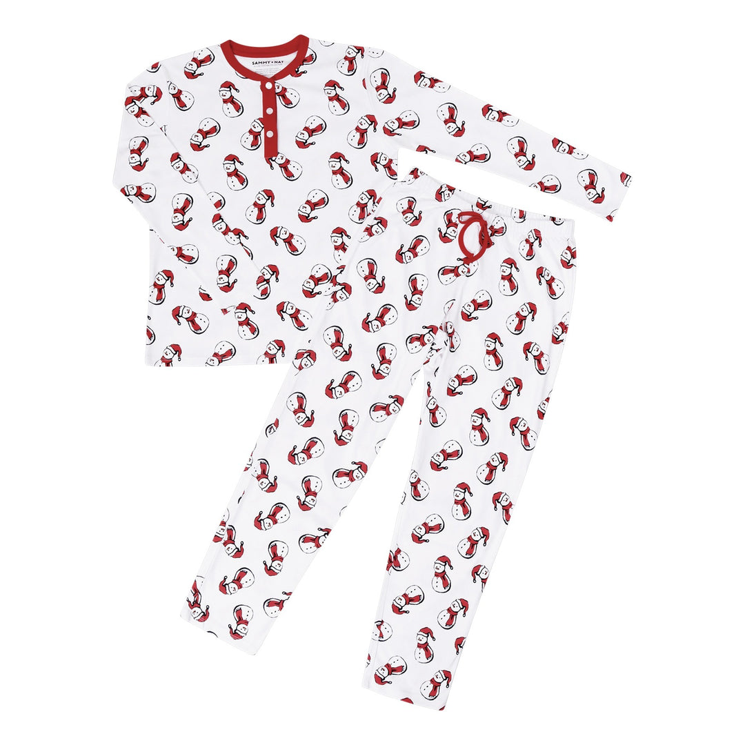 women's snowman pajama