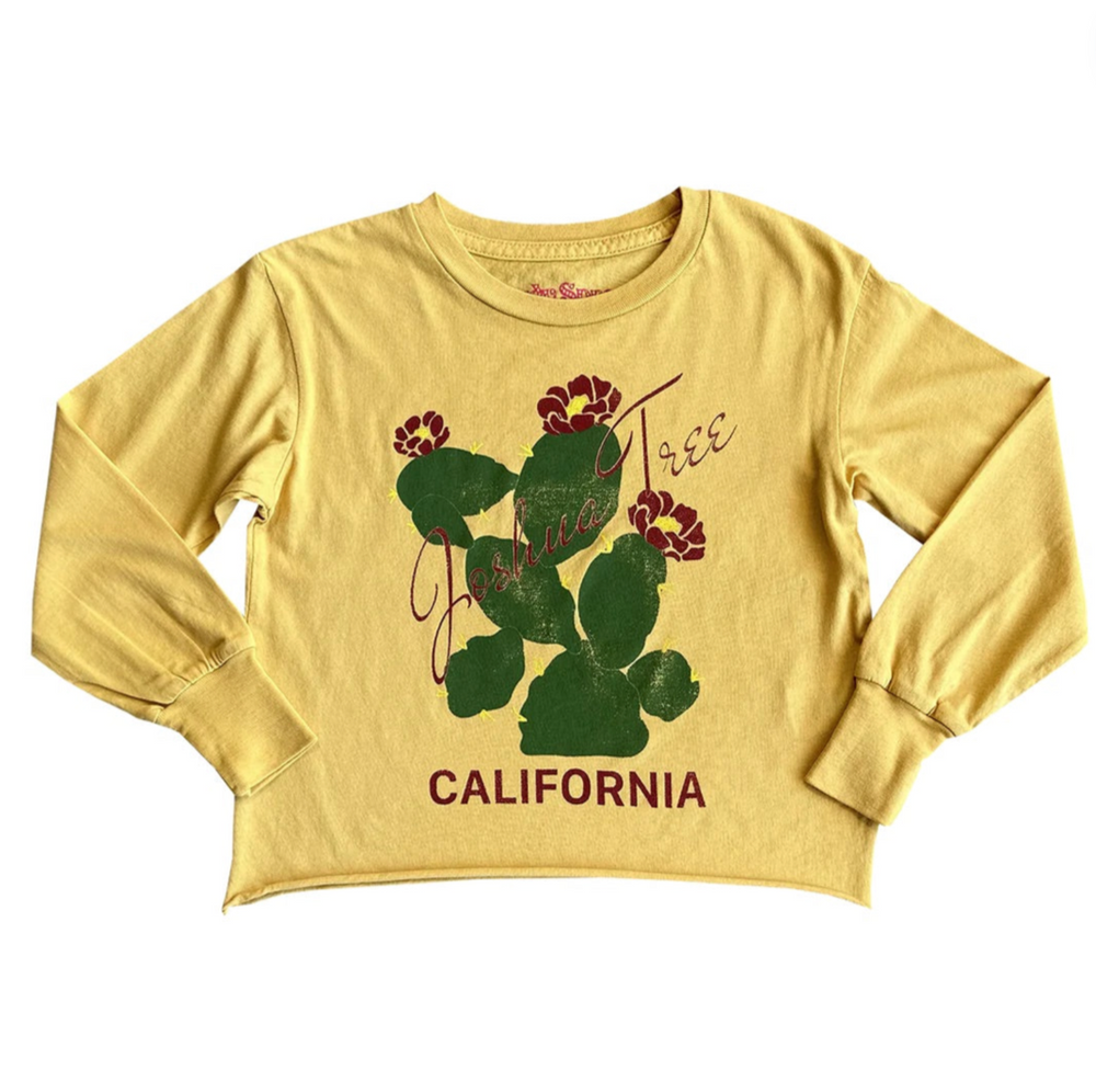 Joshua tree long sleeve tee in yellow