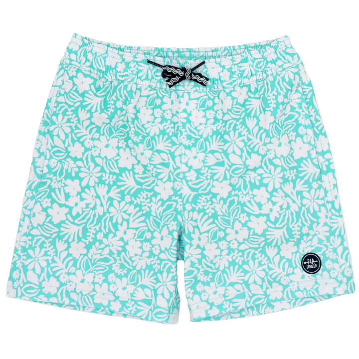 Sea Ya Volley Trunk in Pool Blue front