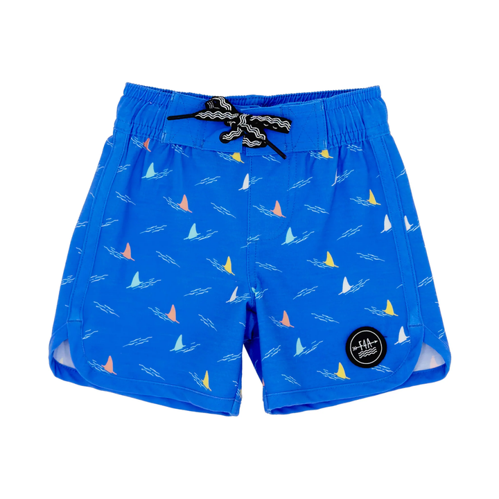 Shark Fin Baby Boardshort in Marina Blue front