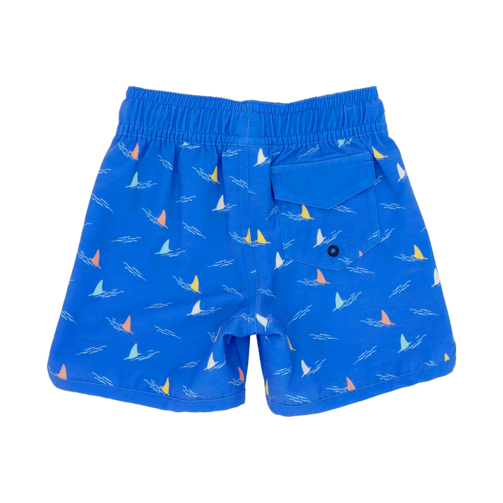 Shark Fin Baby Boardshort in Marina Blue back