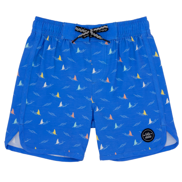 Shark Fin Boardshort in Marina Blue front