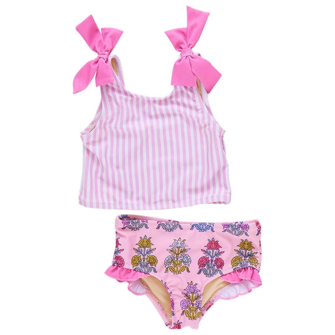 Shelly Tankini - Pink Stripe front