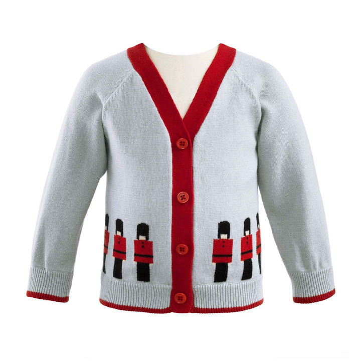 Soldier Intarsia Cardigan front