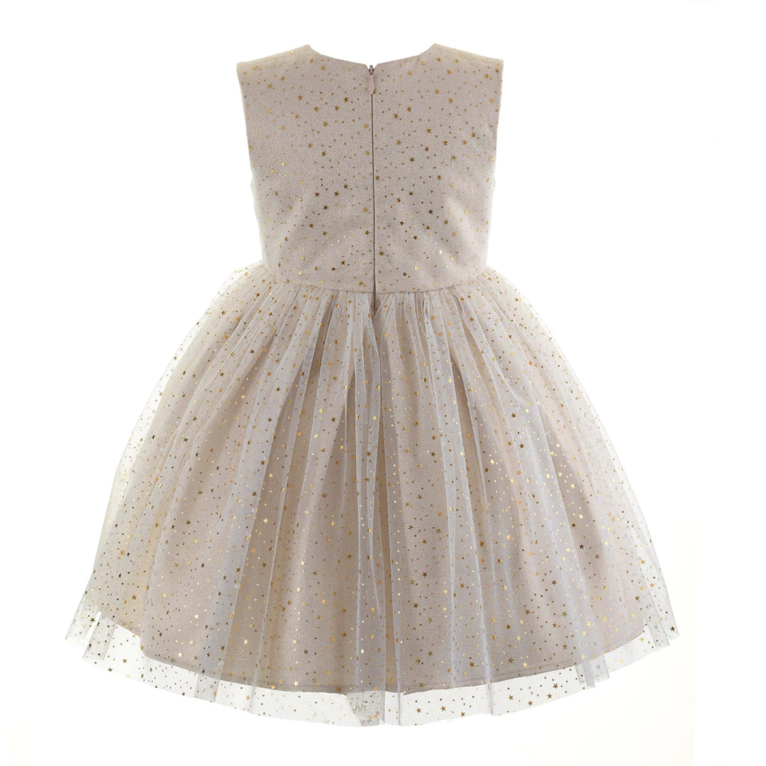 Sparkle Star Tulle Dress in Ivory back