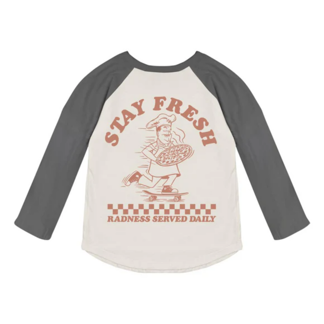 Stay Fresh Raglan in Natural And Vintage Black back