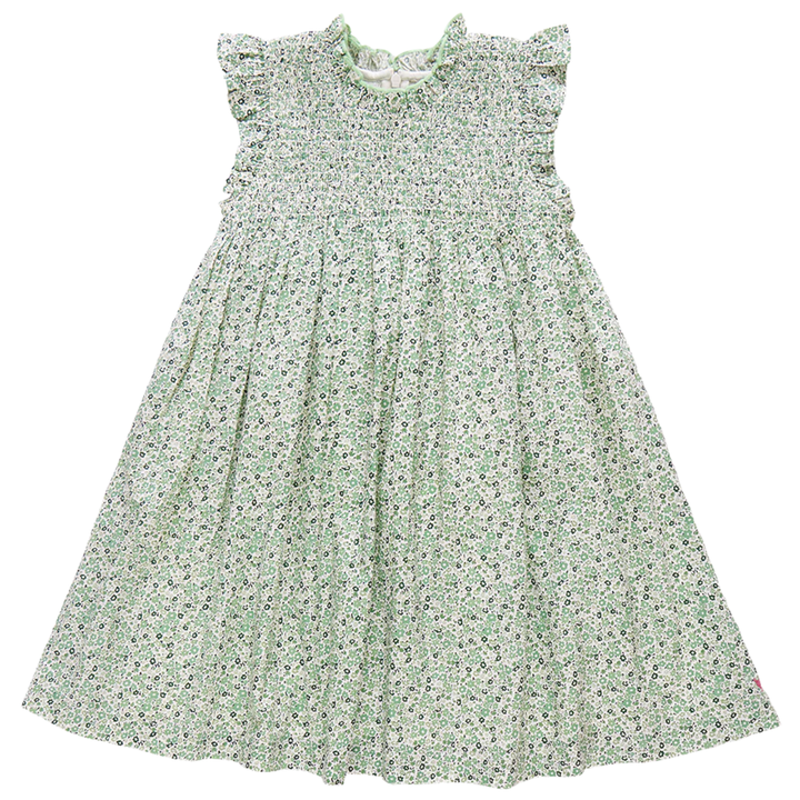 Stevie Dress - Green Mini Ditsy front