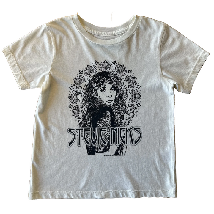 Stevie Nicks Short Sleeve Tee in Vintage White