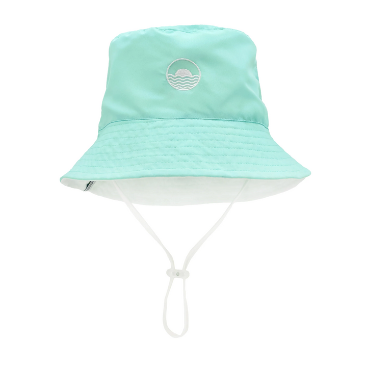 Suns Out Reversible Bucket Hat in White front