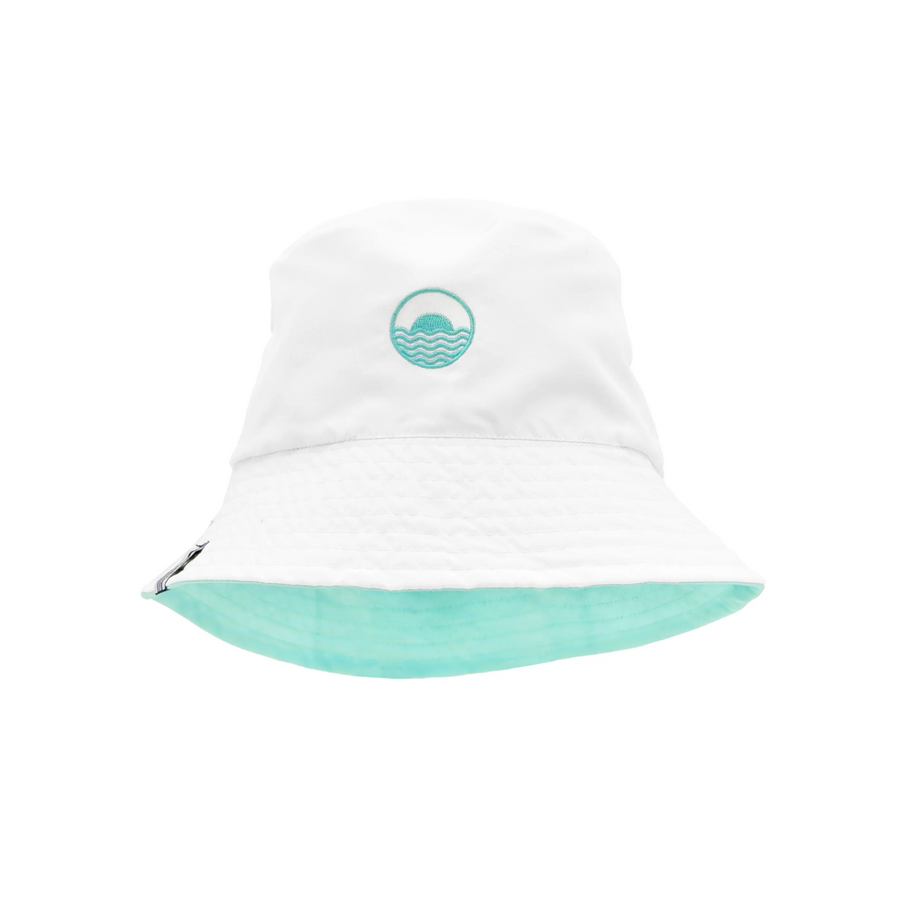 Suns Out Reversible Bucket Hat in White details