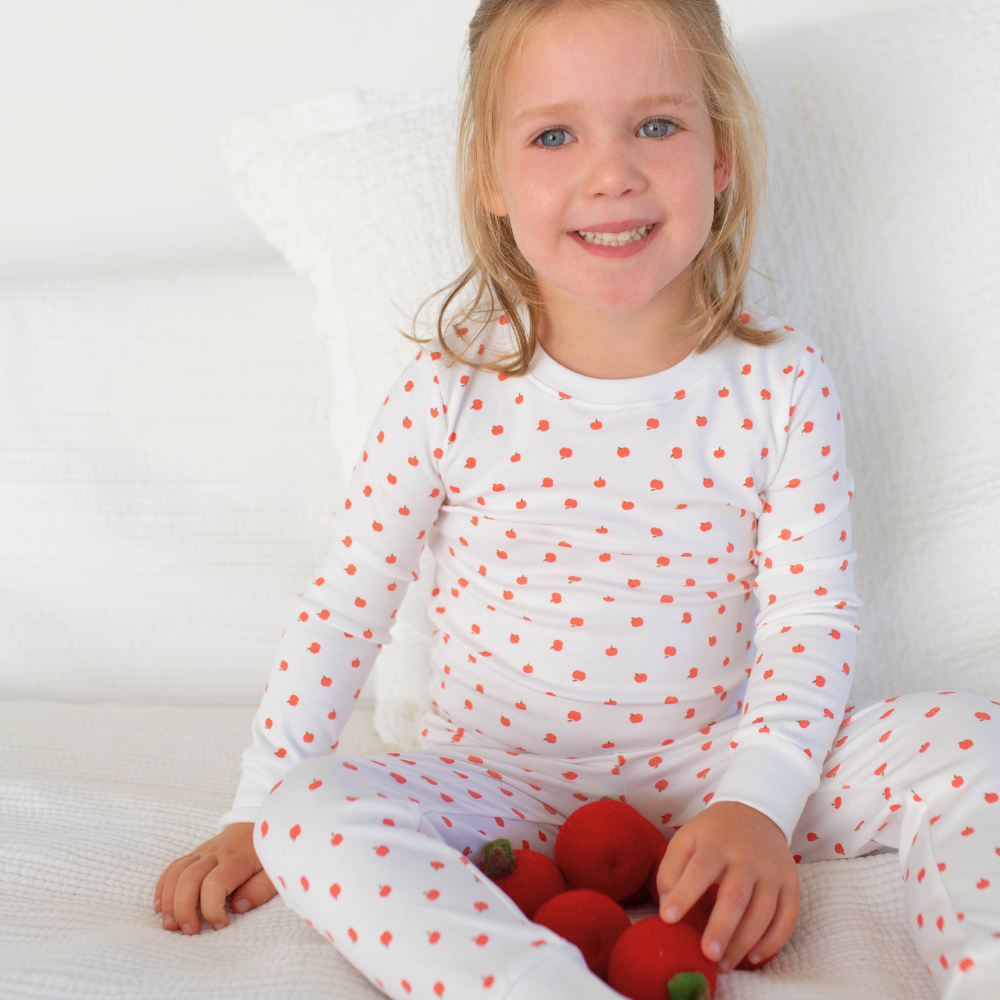 a girl wearing Sweet Apple Pajama Set