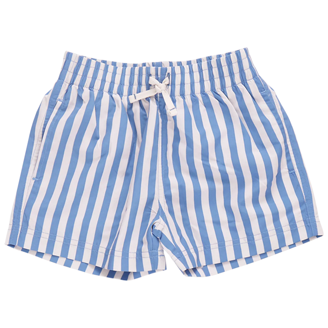 Swim Trunk - Blue Stripe front