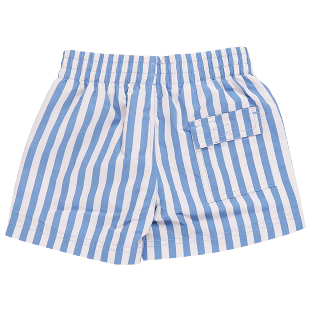 Swim Trunk - Blue Stripe back