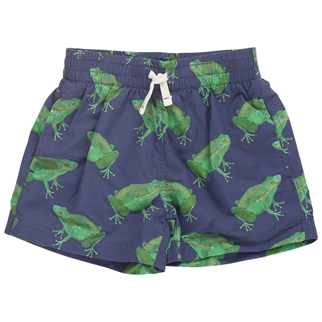 Swim Trunk - Navy Frogs front