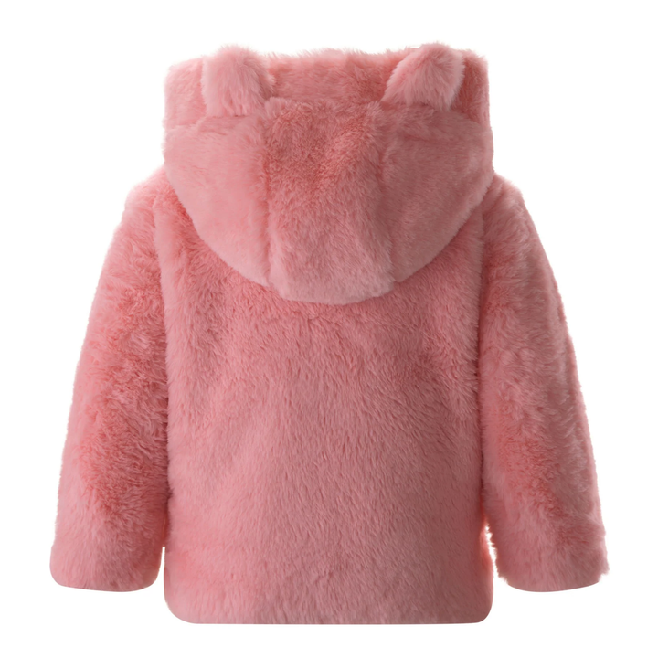 Teddy Coat in Pink back