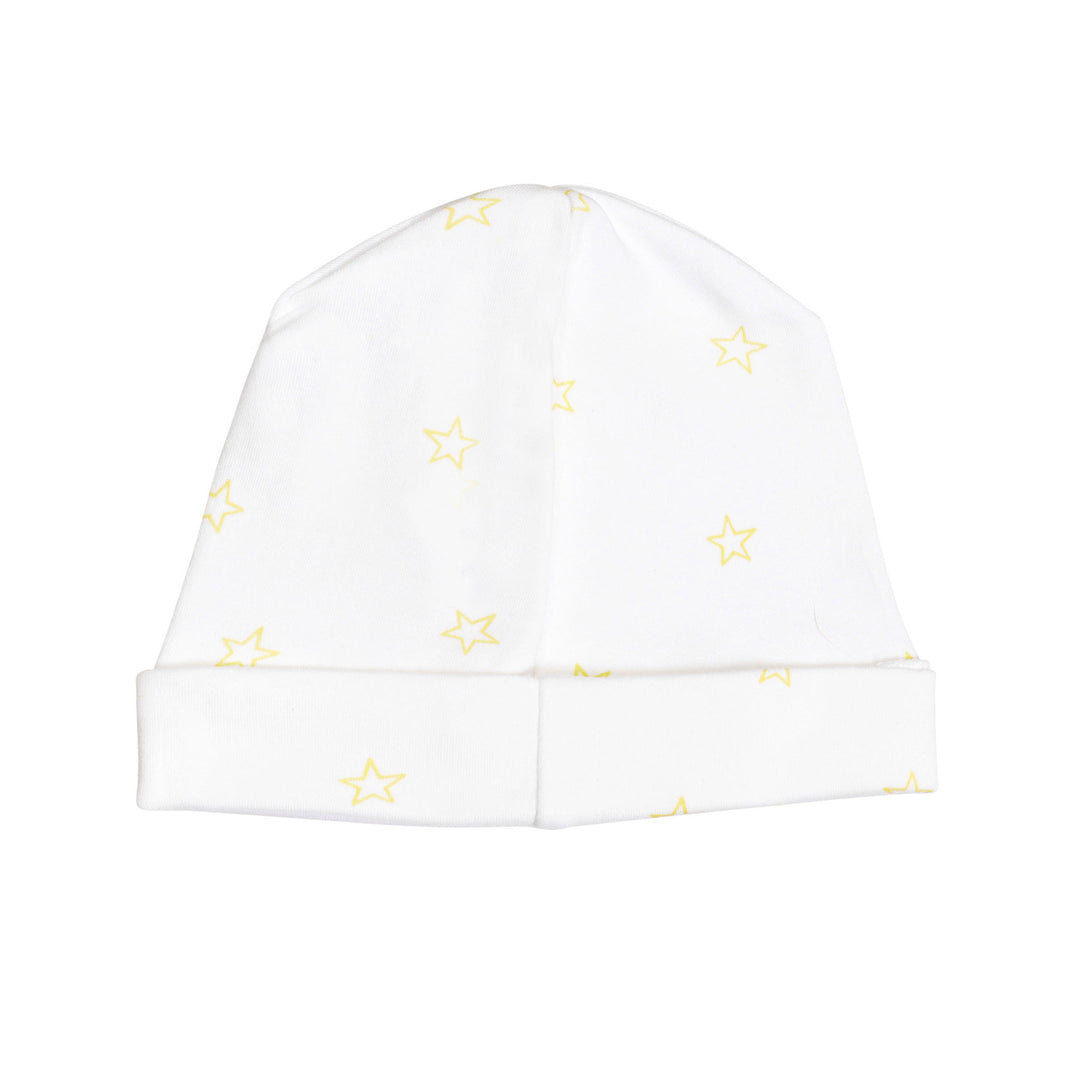 Tiny Stars Receiving Hat in Yellow