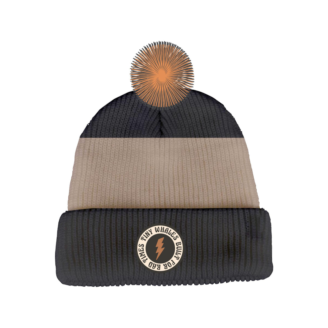 Tread Lightly Beanie in Clay and Black front