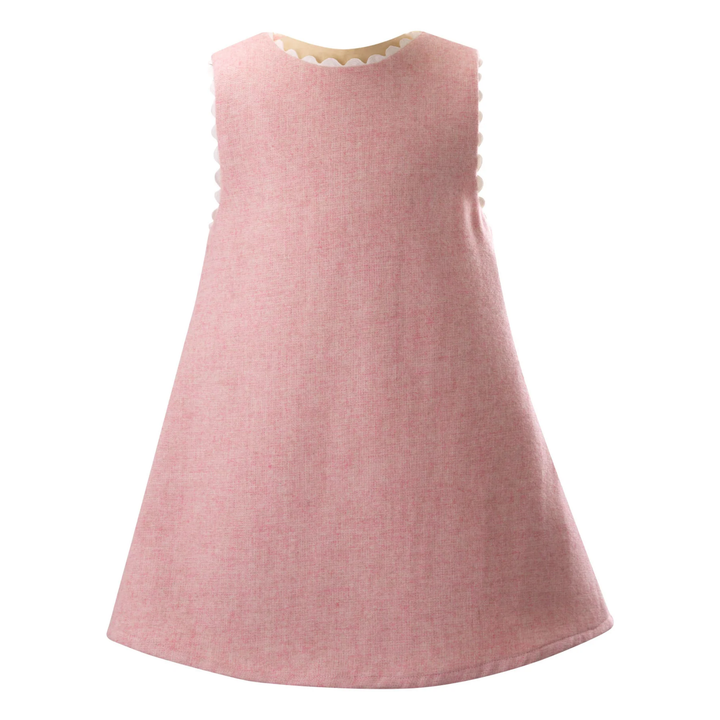 Tweed Pinafore Set in Pink