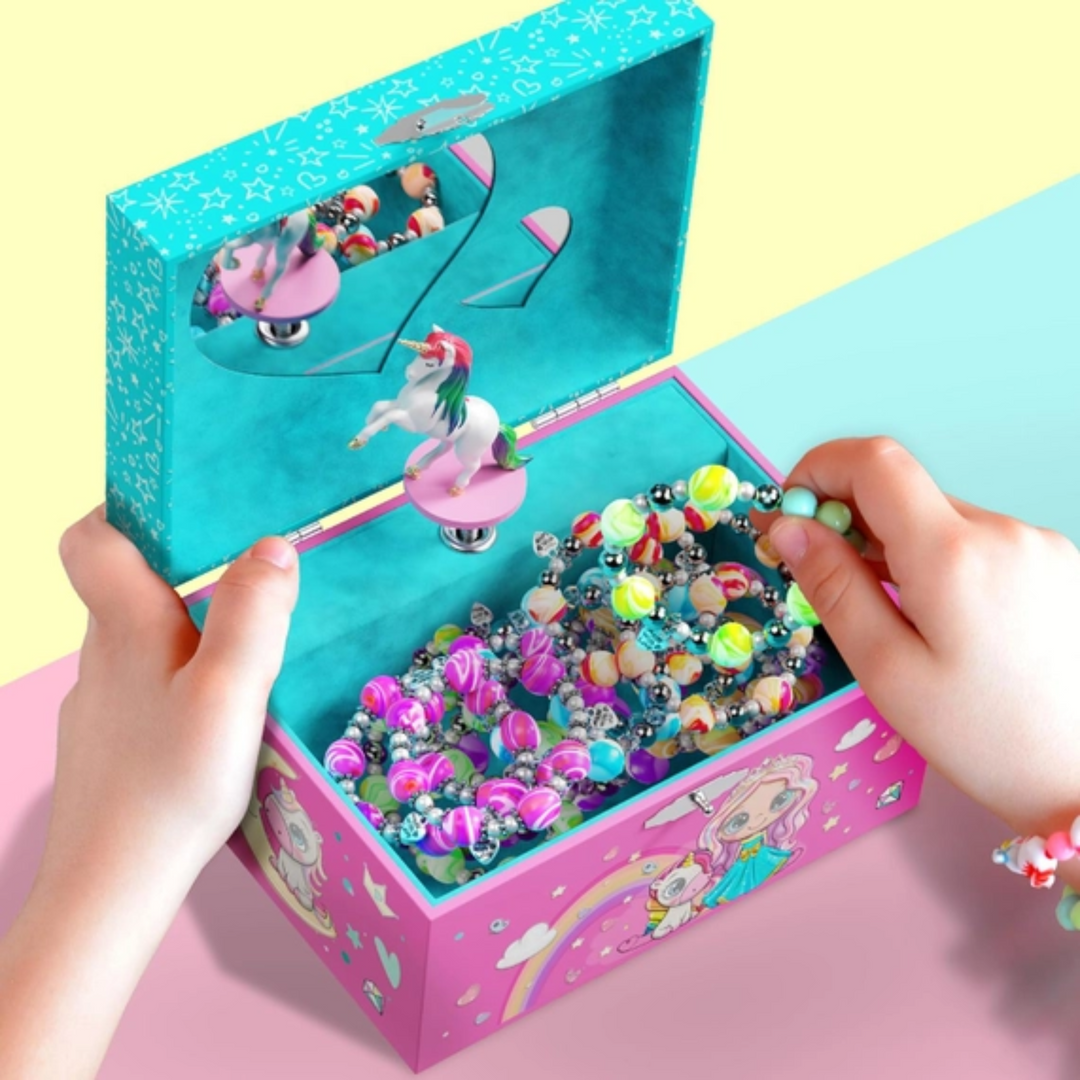 Unicorn Musical Jewelry Box inside