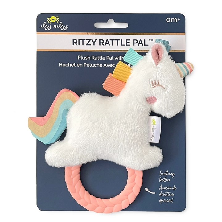 Unicorn Pal Plush with Teether front