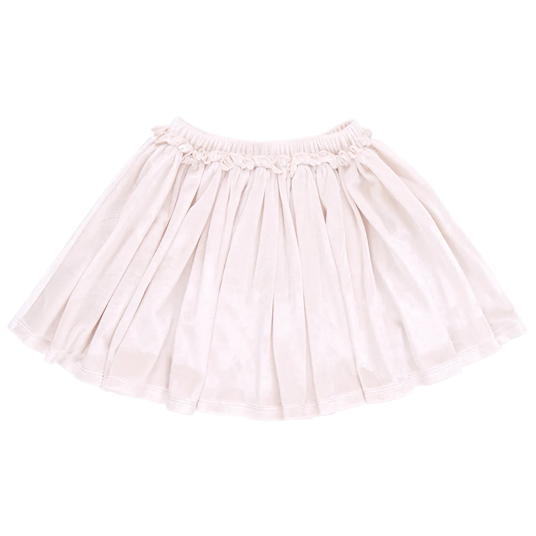 Velour Gianna Skirt - Snow White front