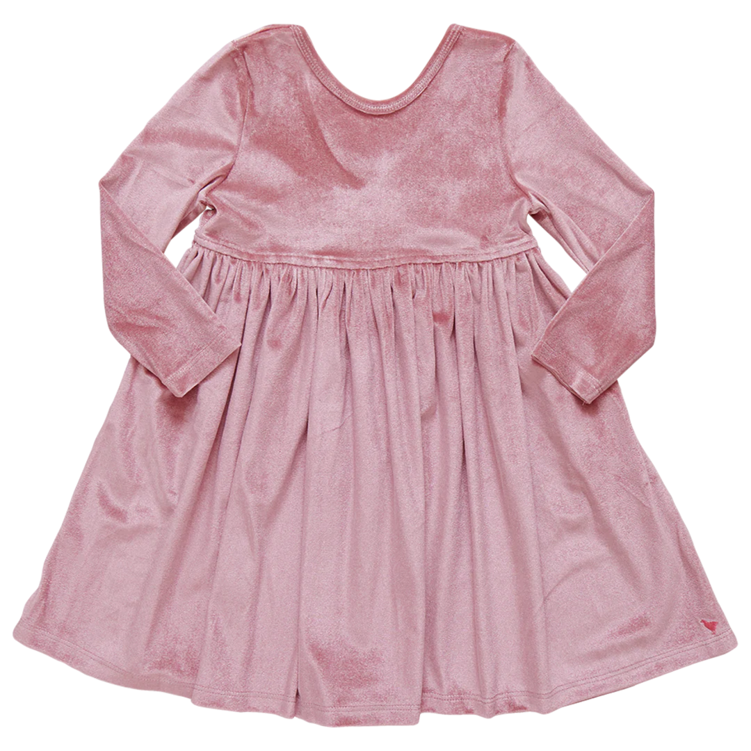 Velour Steph Dress - Mauve front