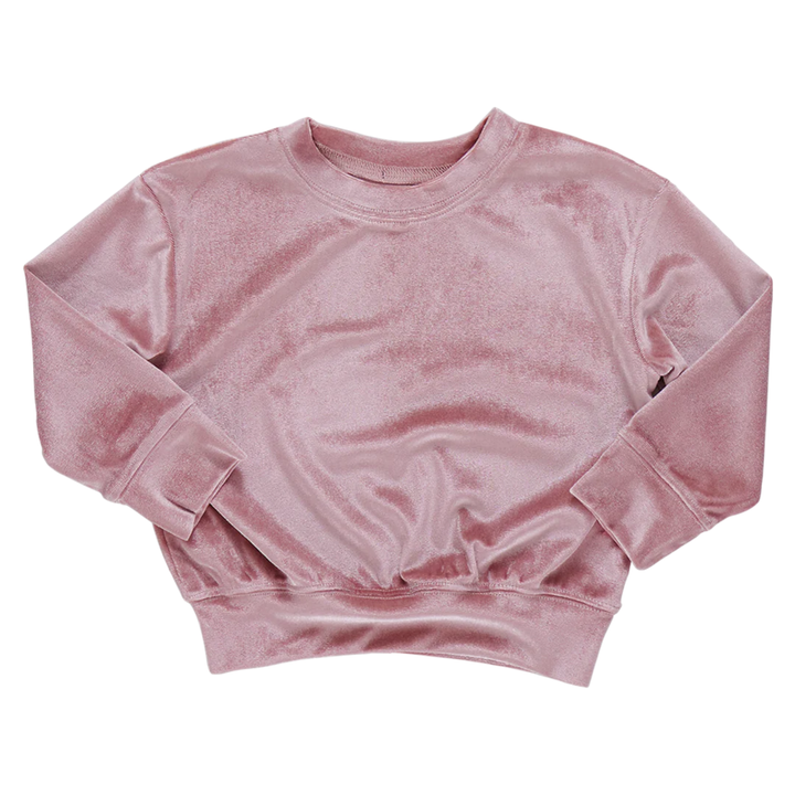 Velour Sweatshirt - Mauve front