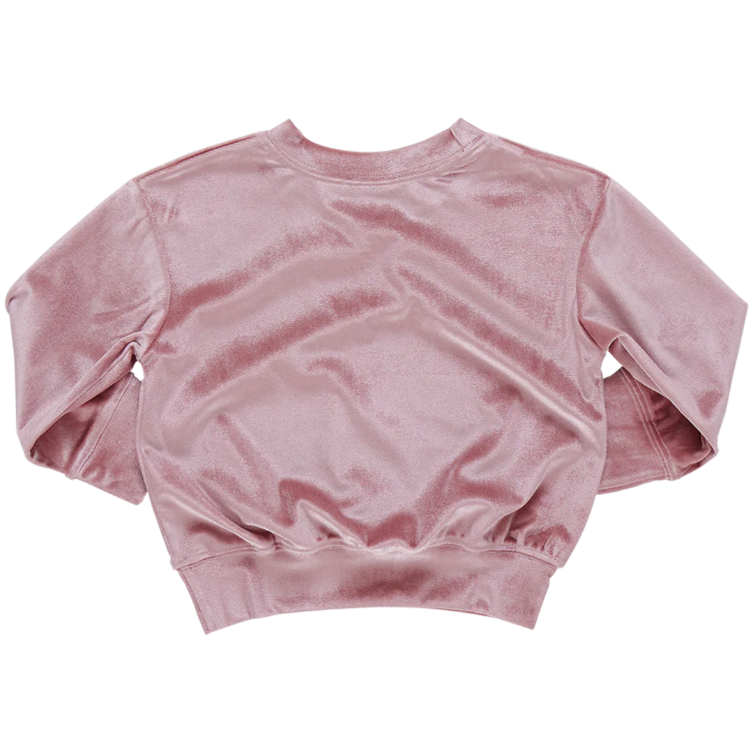 Velour Sweatshirt - Mauve back