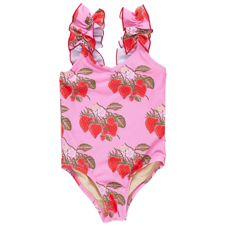 Via Suit - Pink Wild Strawberries front