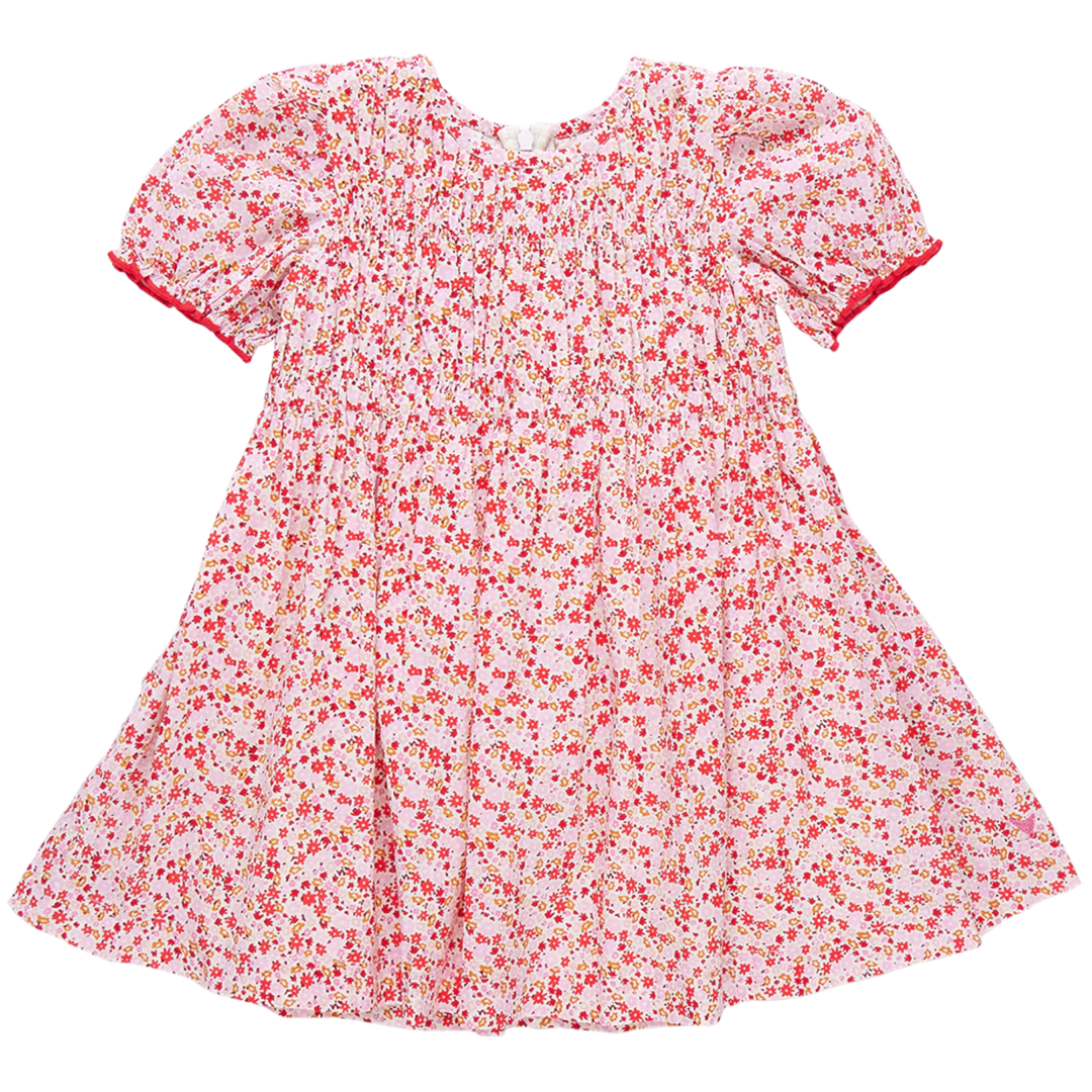 Waverly Dress - Pink Mini Ditsy front