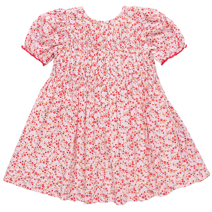 Waverly Dress - Pink Mini Ditsy back