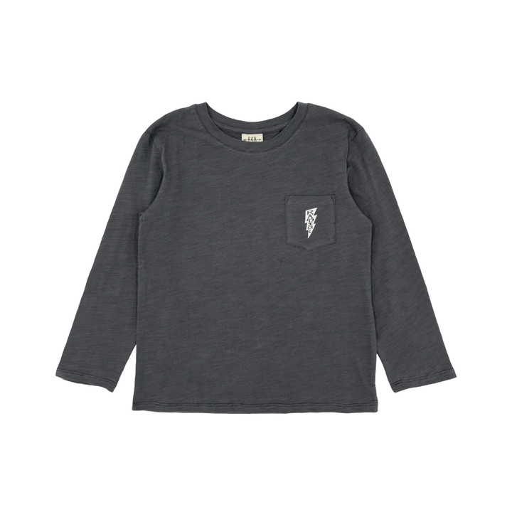 Waves 4 Days Long Sleeve Tee in Charcoal front