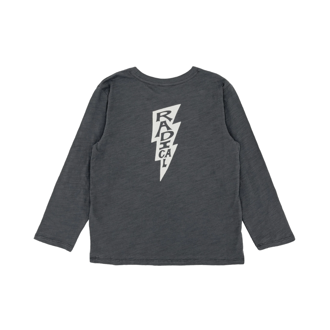 Waves 4 Days Long Sleeve Tee in Charcoal back