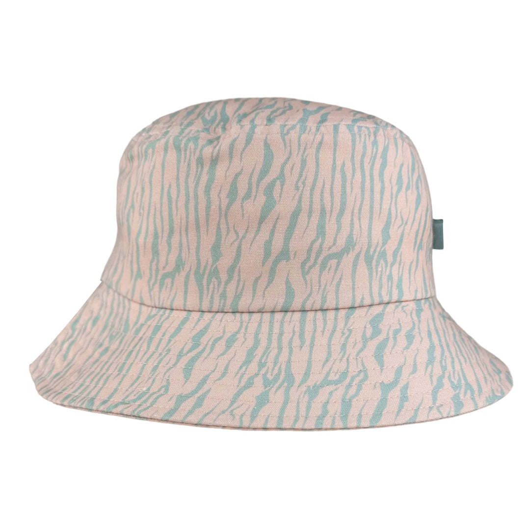 Wild One Bucket Hat in Pink/Seaglass front