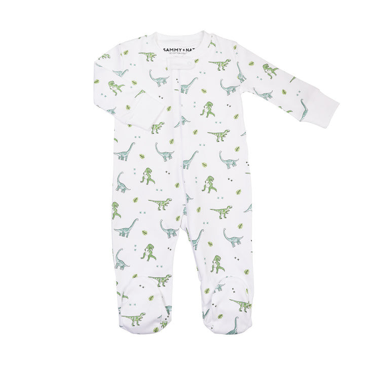 Wondrous Dino Zipper Romper no feet