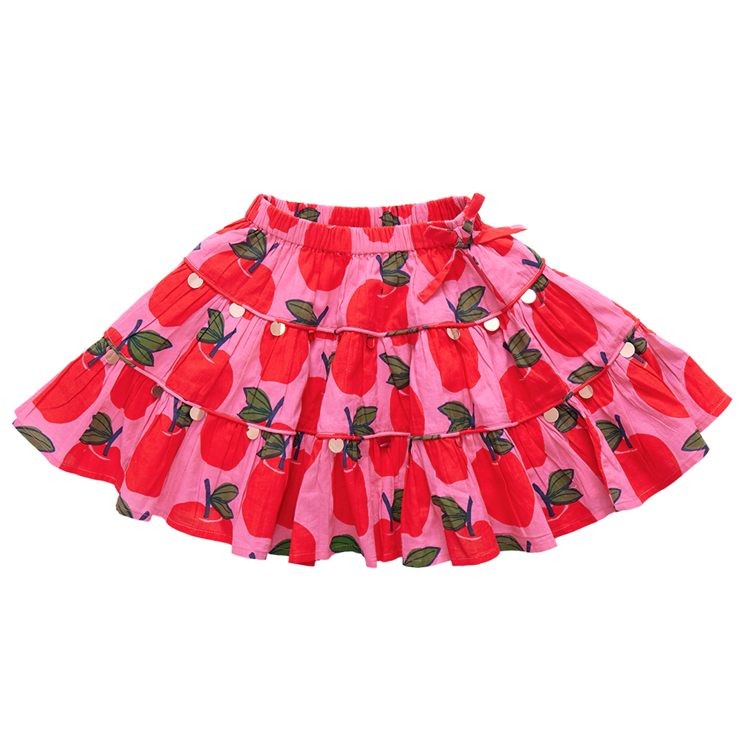 Allie Skirt - Pink Apples front