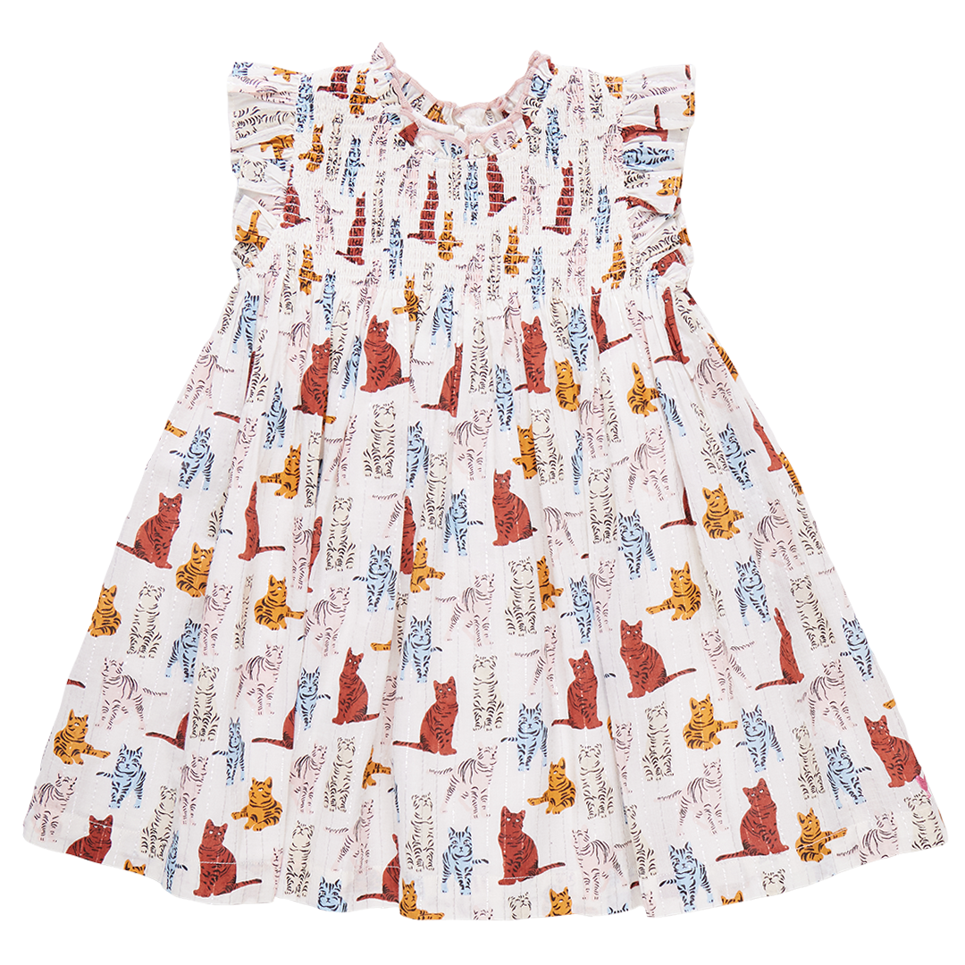 Stevie Dress - Tabby Cats front