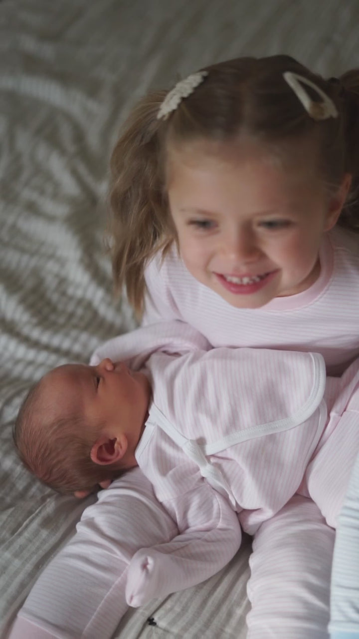 Classic Stripe Pajama Set in Grey video