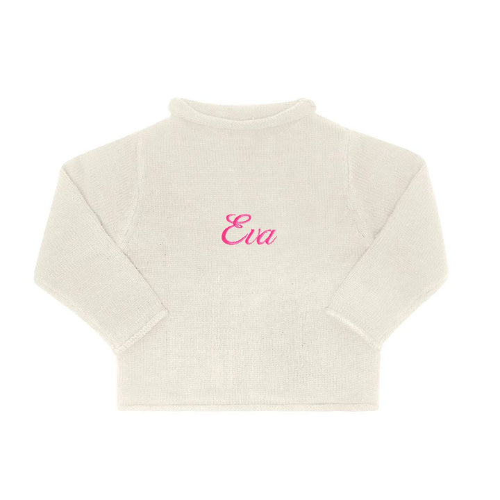 Rollneck sweater with monogram